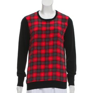 Equipment Silk Plaid Pullover Sweater Size Small